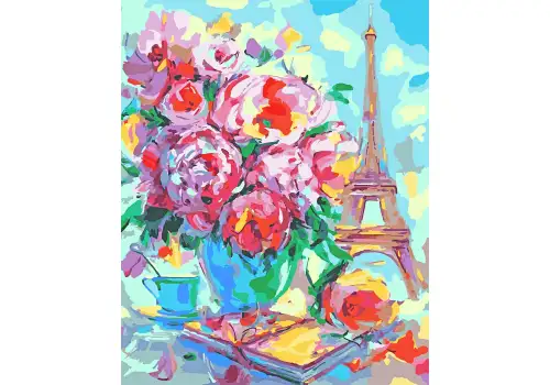 Картина за номерами 40х50 см SANTI Квітучий Париж
