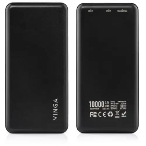 Батарея універсальна Vinga 10000 mAh black (BTPB1910BK), фото 2, 329 грн.