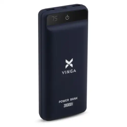 Батарея універсальна Vinga 20000 mAh QC3.0 Display soft touch purple (VPB2QLSP), фото 2, 679 грн.