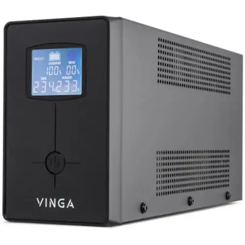 Пристрій безперебійного живлення Vinga LCD 1200VA metal case with USB (VPC-1200MU), фото 2, 3999 грн.