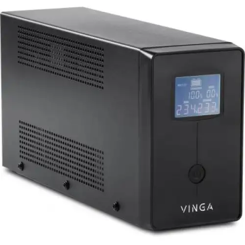 Пристрій безперебійного живлення Vinga LCD 1200VA metal case with USB (VPC-1200MU), фото 2, 3999 грн.