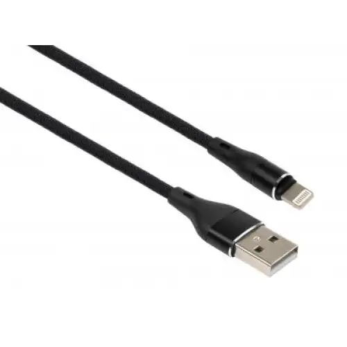 Дата кабель USB 2.0 AM to Lightning 1.0m cylindric nylon back Vinga (VCPDCLCANB1BK), фото 2, 139 грн.