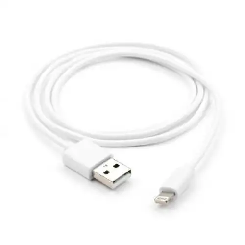 Дата кабель USB 2.0 AM to Lightning PVC 1m white Vinga (VCPDCL1W), фото 2, 79 грн.
