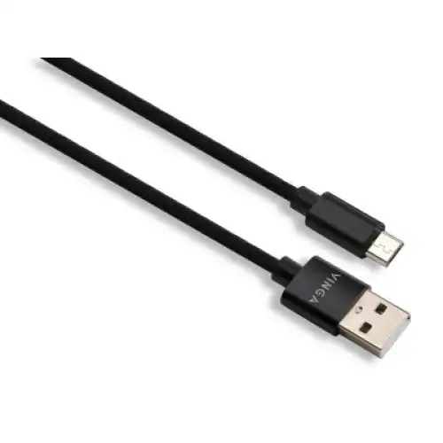 Дата кабель USB 2.0 AM to Micro 5P 1m nylon black Vinga (VCPDCMNB1BK), фото 2, 109 грн.