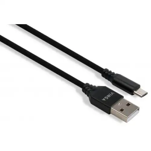 Дата кабель USB 2.0 AM to Micro 5P nylon 1m black Vinga (VCPDCMBN21BK), фото 2, 89 грн.