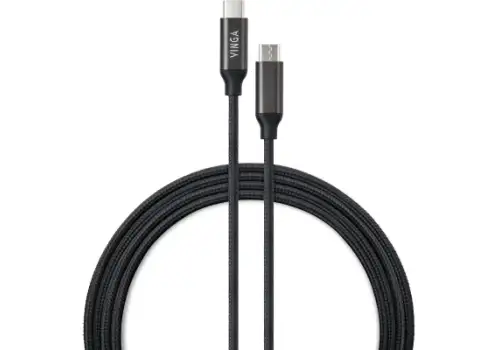 Дата кабель USB Type-C to Type-C 2.0m 100W E-Mark Chip Nylon Vinga (VCPCTC100BK2)