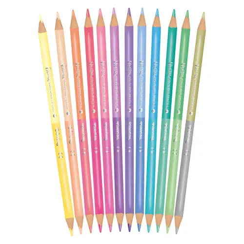 Набір олівців 24 кол. COLORINO Pastel Duo Colors двосторонніх, фото 2, 268.44 грн.