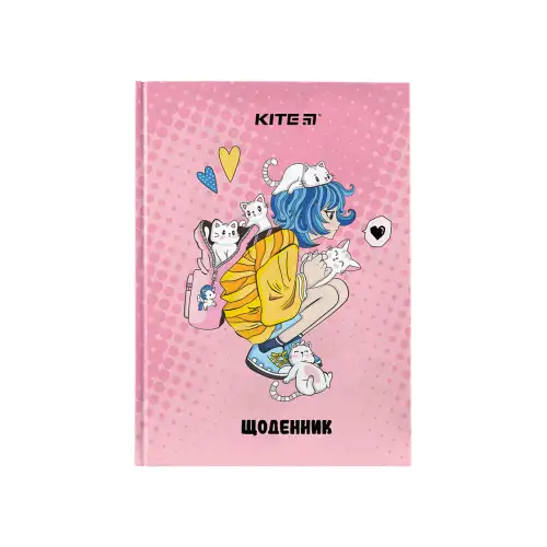 Щоденник шкільний KITE Cats тверда обкладинка, фото 2, 105.94 грн.