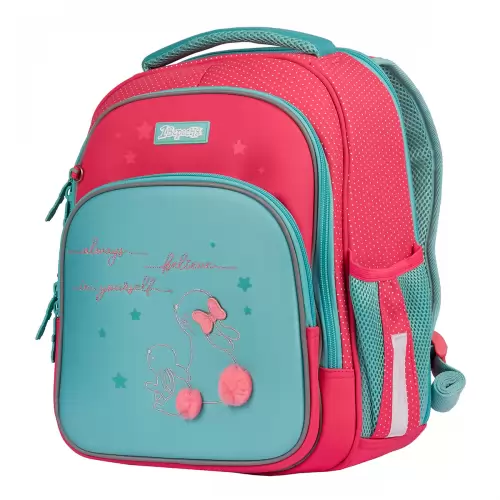 Рюкзак шкільний 1Вересня S-106 Bunny рожево-бірюзовий + пенал у подарунок, фото 2, 2600 грн.