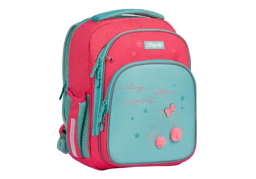 Рюкзак шкільний 1Вересня S-106 Bunny рожево-бірюзовий + пенал у подарунок