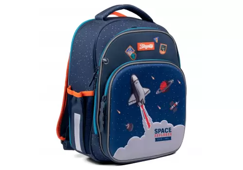 Рюкзак школьный 1Вересня S-106 Space синий + пенал в подарок