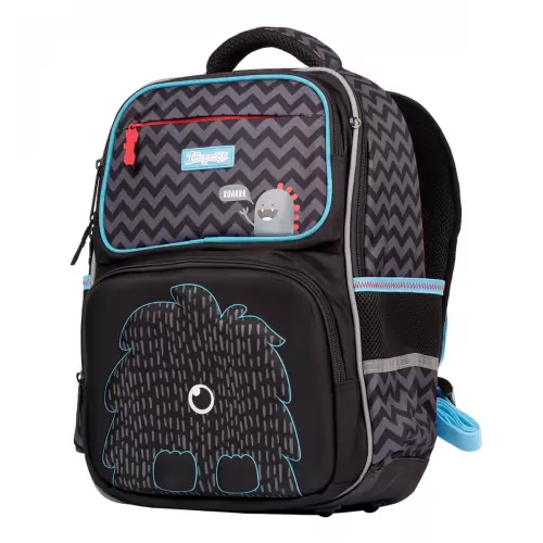 Рюкзак шкільний 1Вересня S-105 Monster чорний + пенал у подарунок, фото 2, 2410 грн.