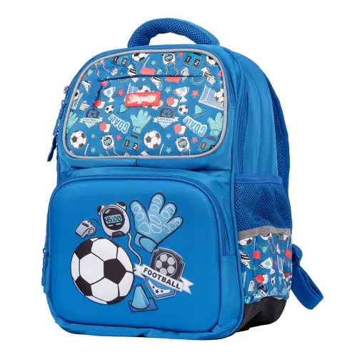 Рюкзак шкільний 1Вересня S-105 Football синій + пенал у подарунок, фото 2, 2410 грн.